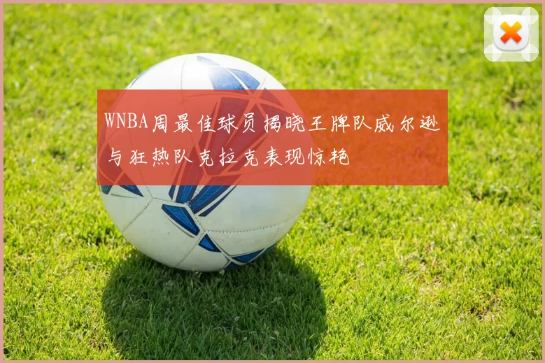 WNBA周最佳球员揭晓王牌队威尔逊与狂热队克拉克表现惊艳